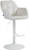 Barhocker Natoma Samt weiß creme Barhocker Natoma Samt weiß creme