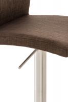 Barhocker Cadiz Stoff edelstahl braun Barhocker Cadiz Stoff edelstahl braun