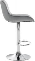 2er Set Barhocker Vonore Samt chrom grau 2er Set Barhocker Vonore Samt chrom grau