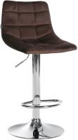 Barhocker Jerry Samt chrom braun