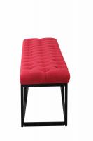 Sitzbank Amun Stoff Schwarz 150 cm rot Sitzbank Amun Stoff Schwarz 150 cm rot