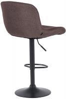 2er Set Barhocker Solon Schwarz Stoff dunkelbraun 2er Set Barhocker Solon Schwarz Stoff dunkelbraun