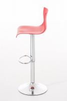 2er Set Barhocker Hoover Kunststoff chrom rot 