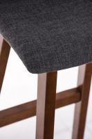 Barhocker Taunus Stoff Walnuss hellgrau Barhocker Taunus Stoff Walnuss hellgrau