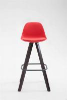 Barhocker Franklin Kunstleder Square Cappuccino (eiche) rot 