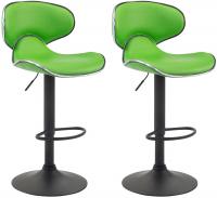 2er Set Barhocker Las Vegas V2 Kunstleder schwarz grün 2er Set Barhocker Las Vegas V2 Kunstleder schwarz grün