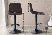 2er Set Barhocker Divo Stoff Schwarz taupe 2er Set Barhocker Divo Stoff Schwarz taupe