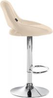 Barhocker Milet Kunstleder chrom creme Barhocker Milet Kunstleder chrom creme