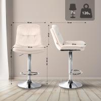 Barhocker Laurel Samt chrom creme 