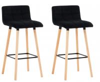 2er Set Barhocker Lincoln Samt schwarz 2er Set Barhocker Lincoln Samt schwarz
