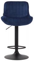 2er Set Barhocker Lentini Samt schwarz blau 2er Set Barhocker Lentini Samt schwarz blau