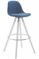 Barhocker Franklin Stoff Rund Weiß (eiche) blau Barhocker Franklin Stoff Rund Weiß (eiche) blau