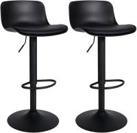 2er Set Barhocker Almada Kunstleder schwarz 2er Set Barhocker Almada Kunstleder schwarz