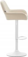 Barhocker Braga Kunstleder weiß creme Barhocker Braga Kunstleder weiß creme