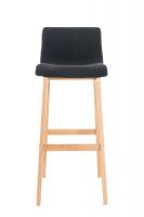 Barhocker Hoover Stoff Natura schwarz Barhocker Hoover Stoff Natura schwarz