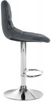 2er Set Barhocker Jerry Samt chrom dunkelgrau 2er Set Barhocker Jerry Samt chrom dunkelgrau