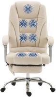 Bürostuhl Pacific Stoff mit Massagefunktion creme Bürostuhl Pacific Stoff mit Massagefunktion creme