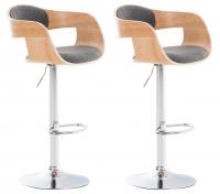 2er Set Barhocker Kingston Stoff natura/hellgrau 2er Set Barhocker Kingston Stoff natura/hellgrau