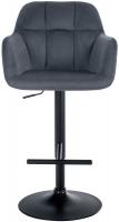 Barhocker Natoma Samt schwarz dunkelgrau Barhocker Natoma Samt schwarz dunkelgrau