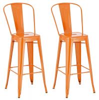 2er Set Barhocker Aiden orange 2er Set Barhocker Aiden orange