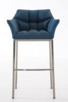 Barhocker Damaso E Stoff mit 4-Fuß Gestell blau 