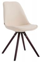 Besucherstuhl Laval Rund cappuccino (eiche) creme