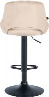 Barhocker Milet Samt schwarz creme 