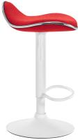 Barhocker Shanghai Stoff weiß rot 