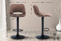 2er Set Barhocker Camden Samt schwarz braun 2er Set Barhocker Camden Samt schwarz braun