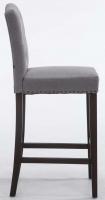 2er Set Barhocker Louise Stoff antik hellgrau 2er Set Barhocker Louise Stoff antik hellgrau