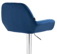 2er Set Barhocker Braga Samt chrom blau 2er Set Barhocker Braga Samt chrom blau