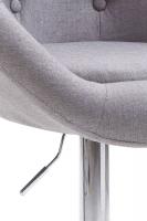 Barhocker London V2 Stoff chrom grau Barhocker London V2 Stoff chrom grau