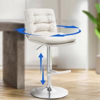 Barhocker Damar Samt chrom creme 