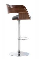2er Set Barhocker Kingston Stoff walnuss/dunkelgrau 