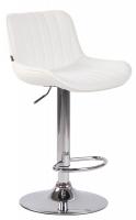 2er Set Barhocker Lentini Kunstleder chrom weiß 