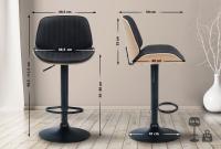 2er Set Barhocker Nova Kunstleder natura/schwarz 2er Set Barhocker Nova Kunstleder natura/schwarz