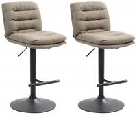 2er Set Barhocker Damar Stoff schwarz taupe 2er Set Barhocker Damar Stoff schwarz taupe