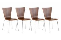 4er Set Besucherstuhl Aaron walnuss 4er Set Besucherstuhl Aaron walnuss