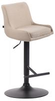 Barhocker Club Stoff schwarz creme Barhocker Club Stoff schwarz creme