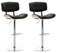 2er Set Barhocker Sarnia Kunstleder walnuss/schwarz 2er Set Barhocker Sarnia Kunstleder walnuss/schwarz
