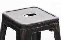 Barhocker Joshua antik schwarz-gold Barhocker Joshua antik schwarz-gold