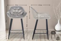 Barhocker Gibson 76 Samt grau Barhocker Gibson 76 Samt grau