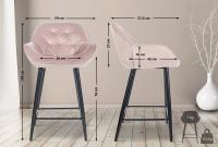 Barhocker Gibson 76 Samt pink 