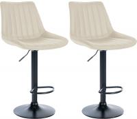 2er Set Barhocker Toni Kunstleder schwarz creme 2er Set Barhocker Toni Kunstleder schwarz creme