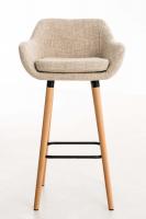 Barhocker Grant Stoff creme 