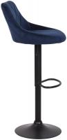 Barhocker Lazio Samt schwarz blau Barhocker Lazio Samt schwarz blau