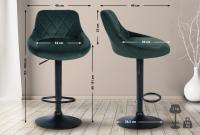 2er Set Barhocker Lazio Samt schwarz dunkelgrün 2er Set Barhocker Lazio Samt schwarz dunkelgrün