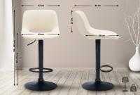 Barhocker Camden Kunstleder schwarz creme Barhocker Camden Kunstleder schwarz creme