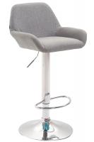 Barhocker Braga Stoff chrom grau Barhocker Braga Stoff chrom grau