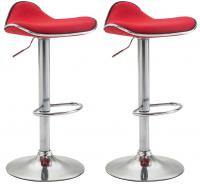 2er Set Barhocker Shanghai Stoff rot 2er Set Barhocker Shanghai Stoff rot